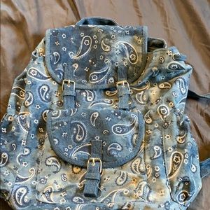 Blue Paisley Bookbag